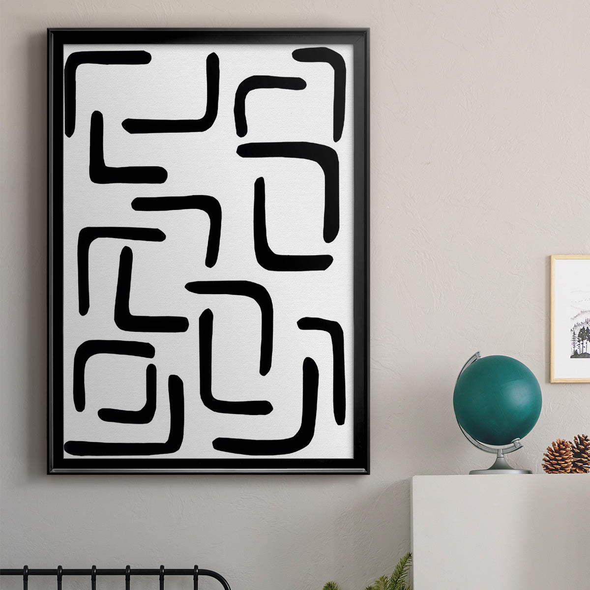 Shuffle III - Modern Framed Canvas Print