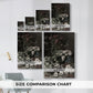 Size comparison chart for canvas art prints, showing multiple size options.