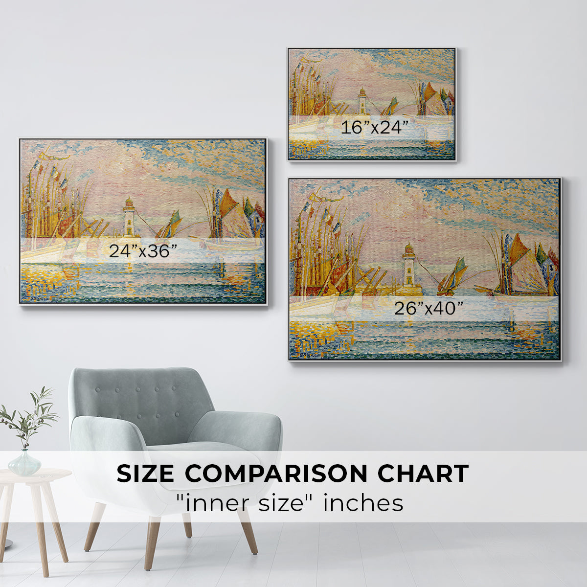 The Lighthouse at Groix, 1925 - Floater Framed Canvas Print