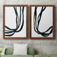 Onyx Ribbon I - Premium Framed Canvas 2 Piece Set - Ready to Hang