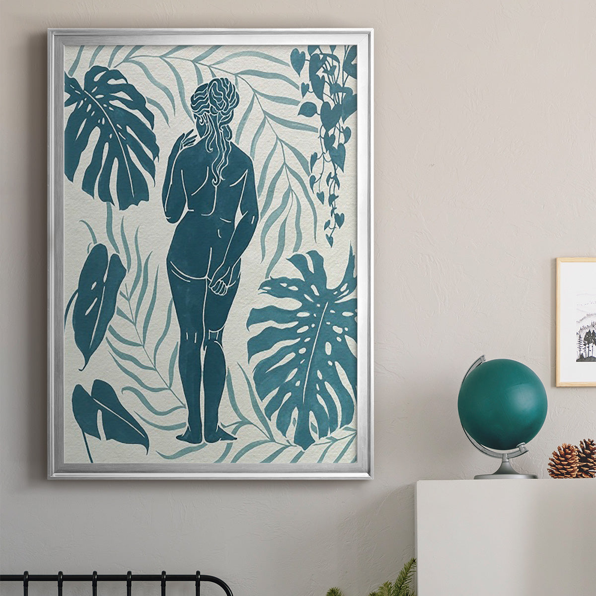 Moon Gazer III - Modern Framed Canvas Print