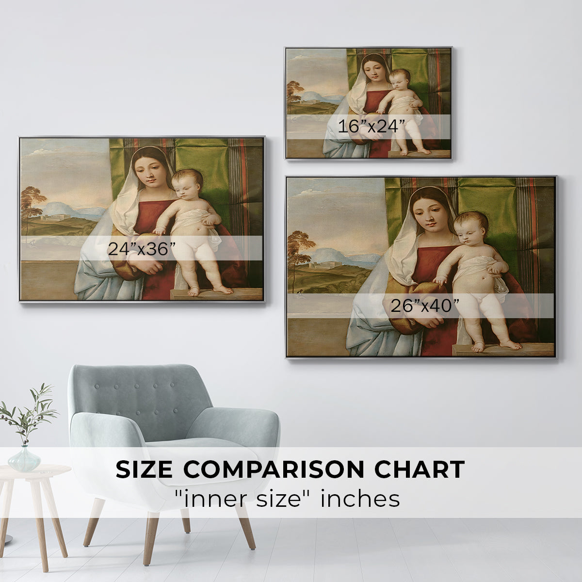 The Gypsy Madonna (La Zingarella), c. 1510-1511 - Floater Framed Canvas Print