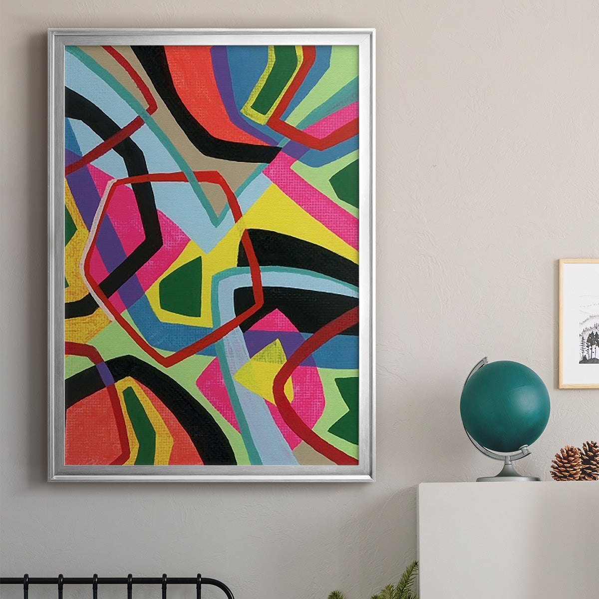 Bold Shape Shift II - Modern Framed Canvas Print