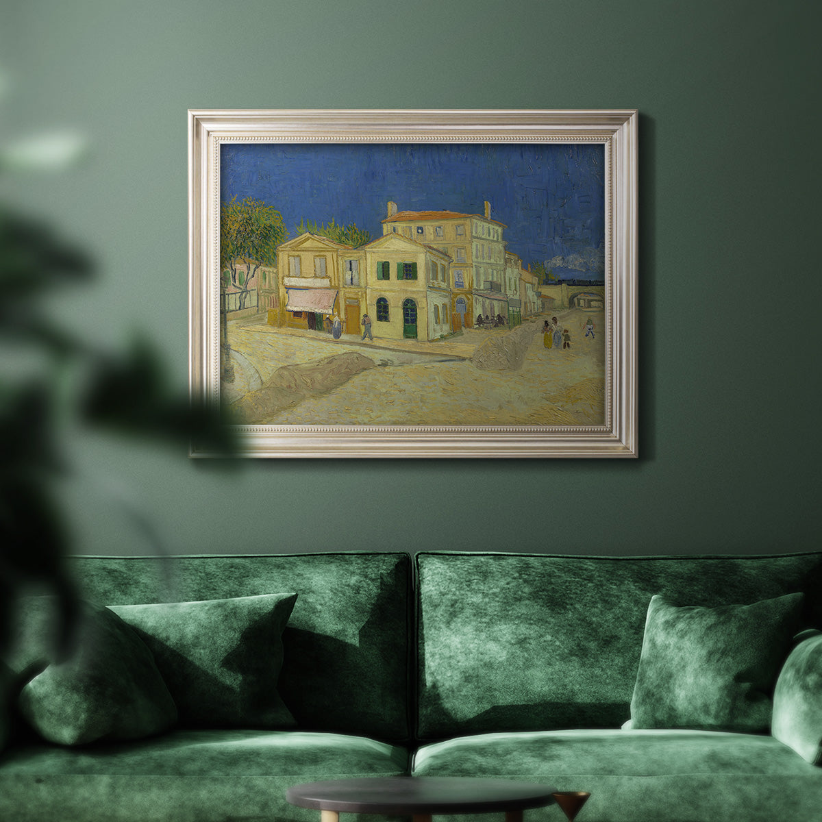 The Yellow House - Ornate Framed Canvas Print