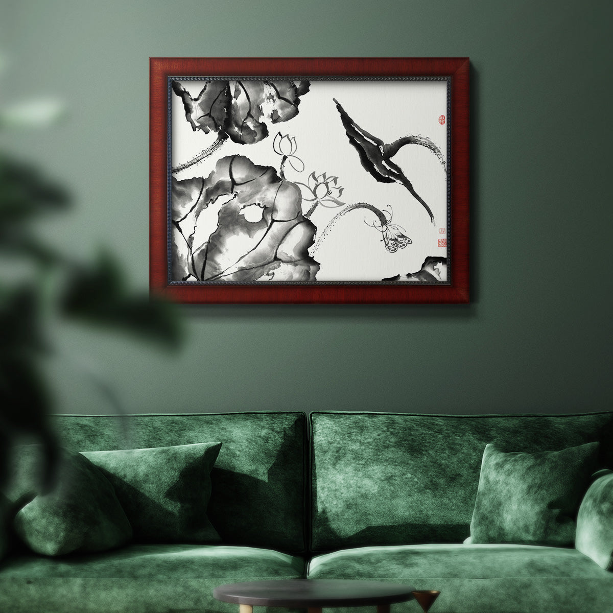 Lotus Study II Premium Framed Canvas- Ready to Hang