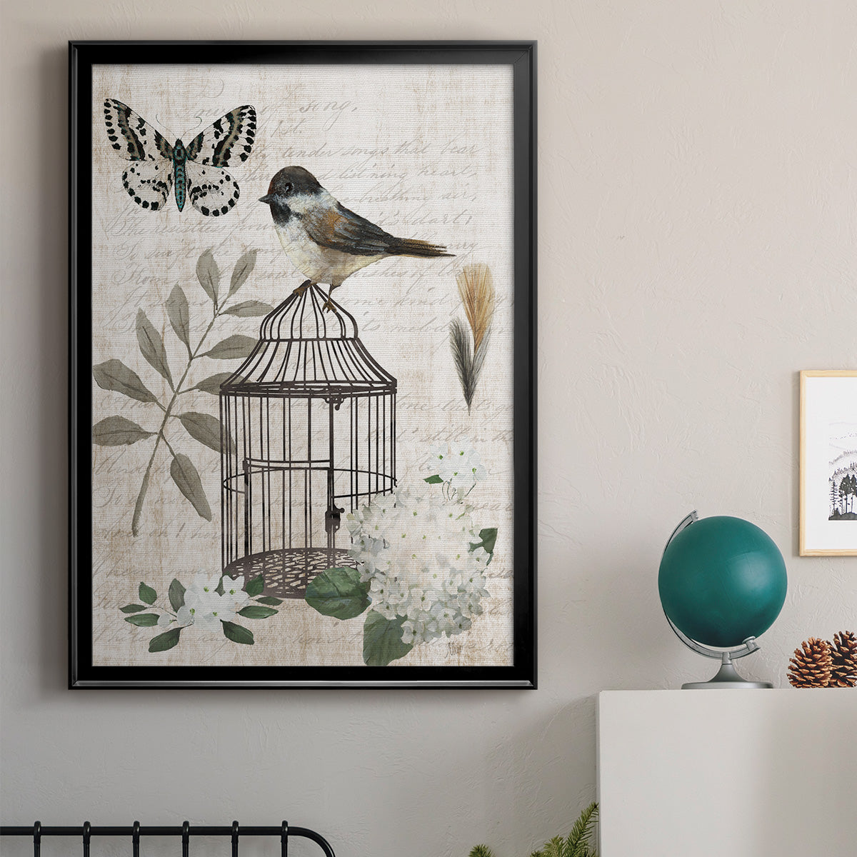 Vintage Menagerie II - Modern Framed Canvas Print