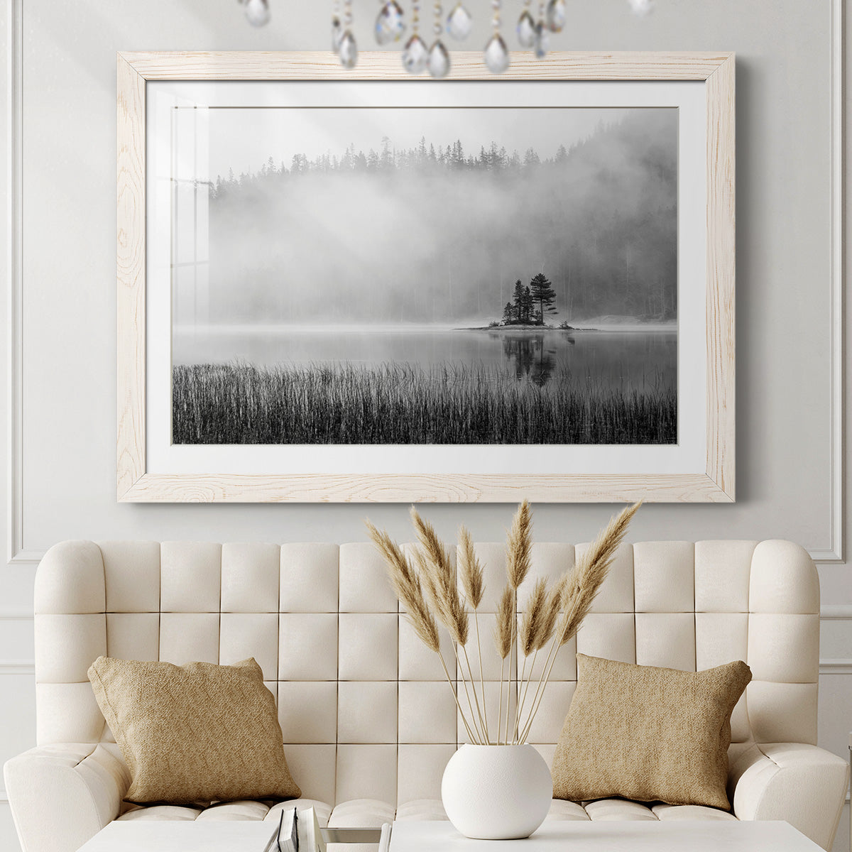 Island Fog - Barnwood Framed Art Print