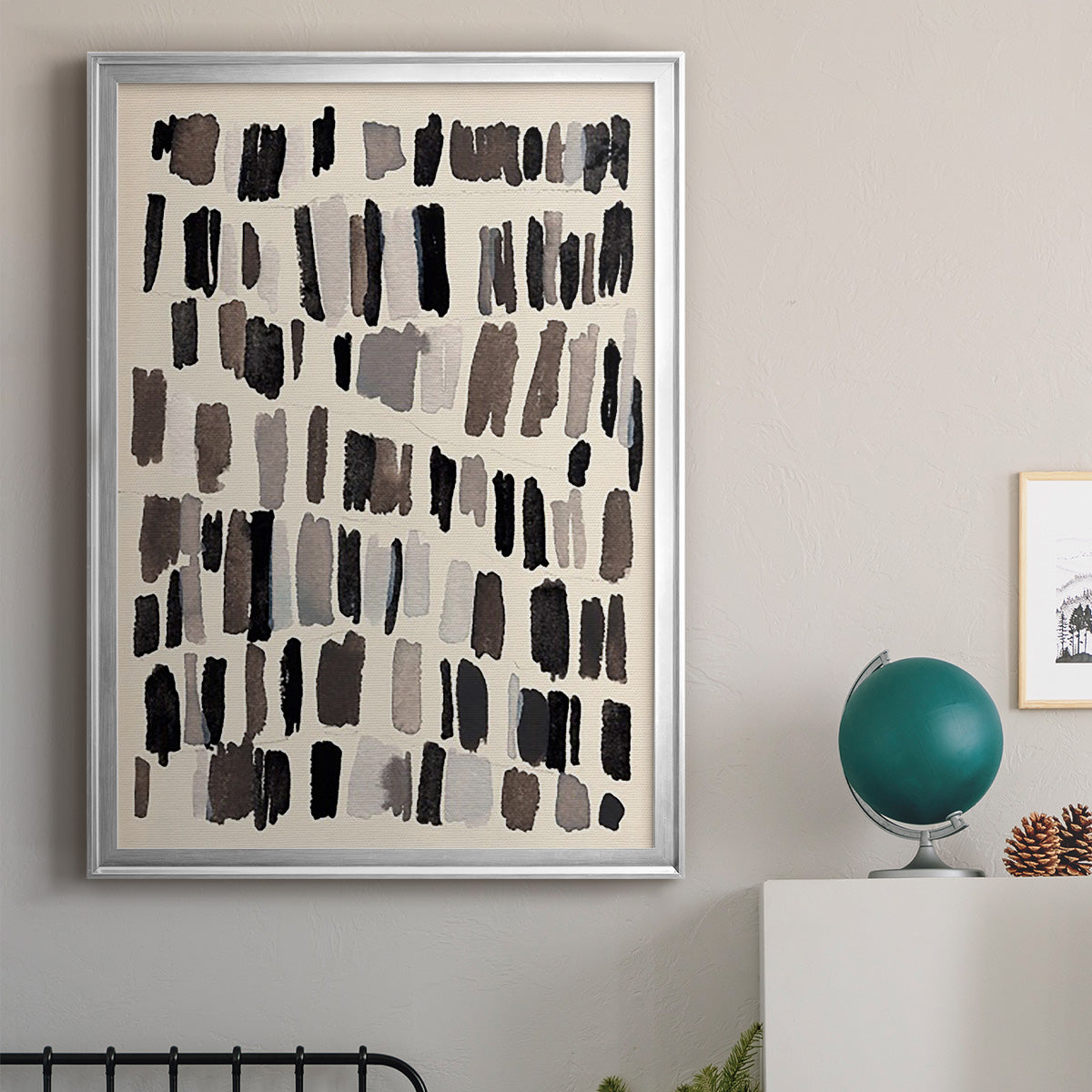 Chalk and Flint III - Modern Framed Canvas Print