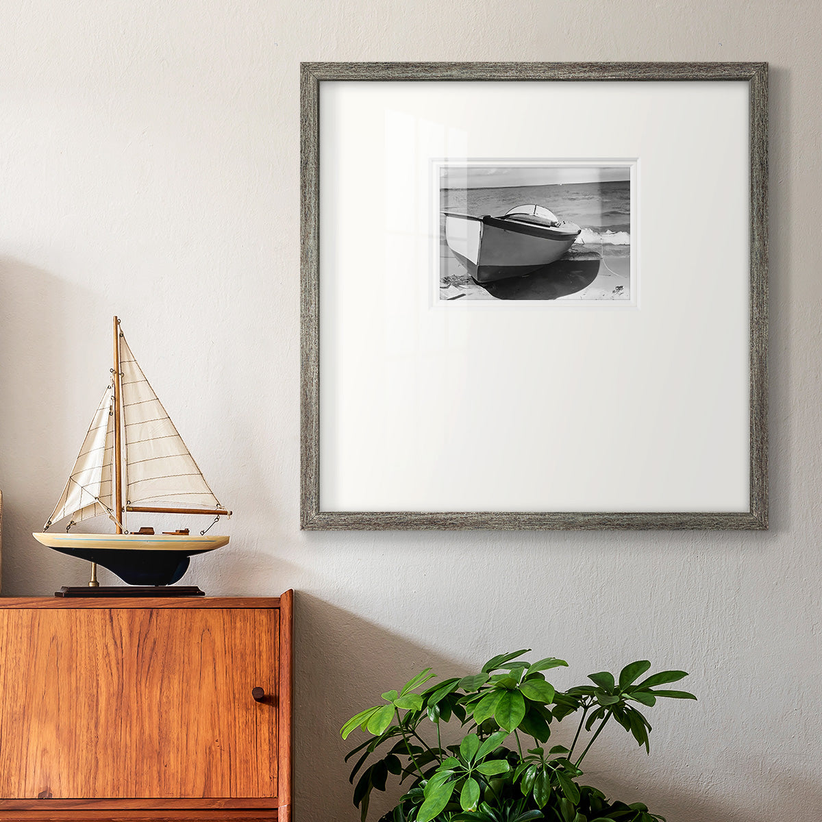 Vintage Rowboat II Premium Framed Print Double Matboard