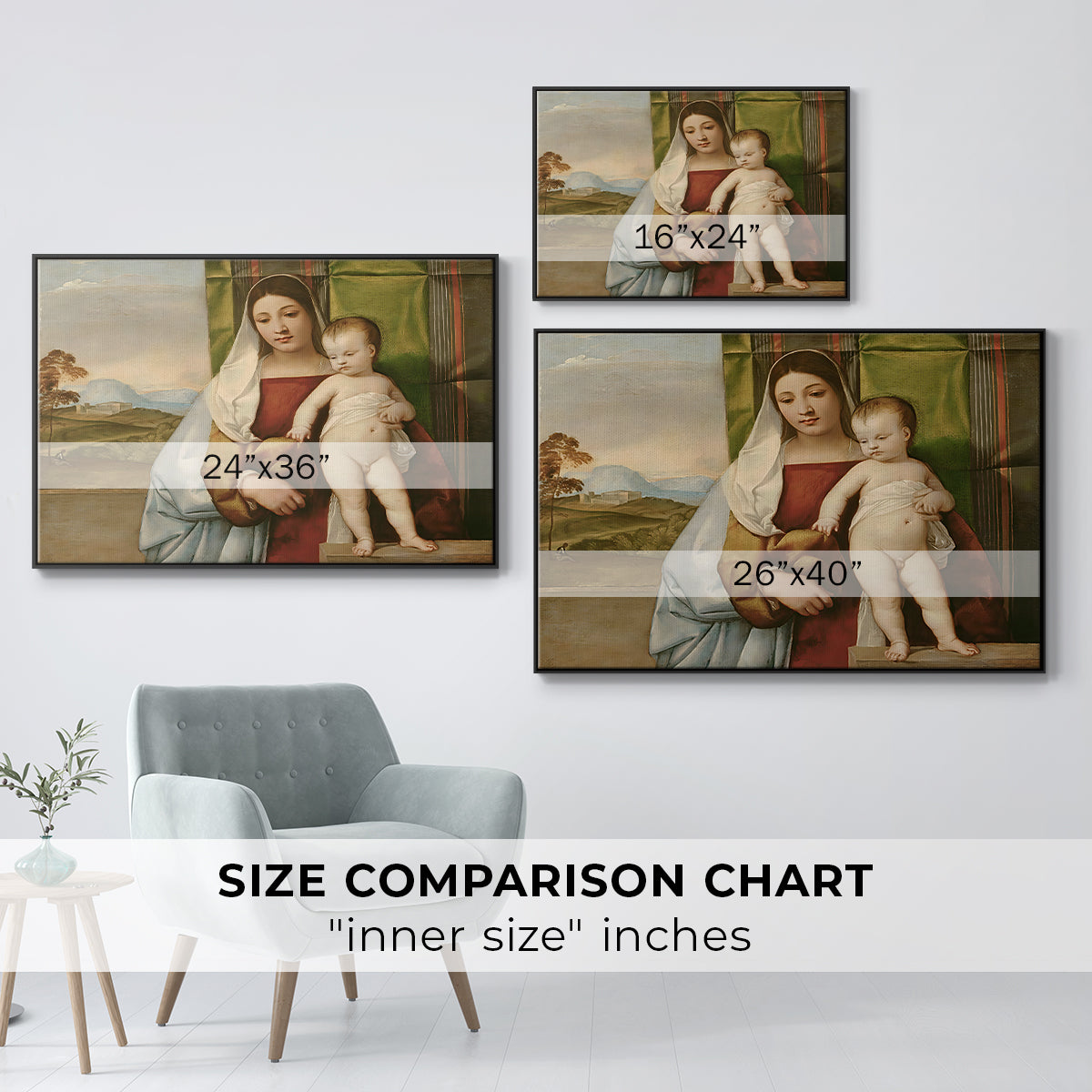 The Gypsy Madonna (La Zingarella), c. 1510-1511 - Floater Framed Canvas Print