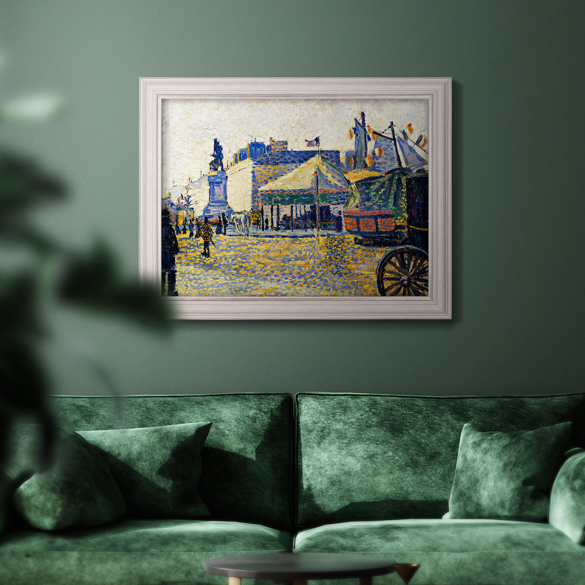 Place de Clichy - Ornate Framed Canvas Print