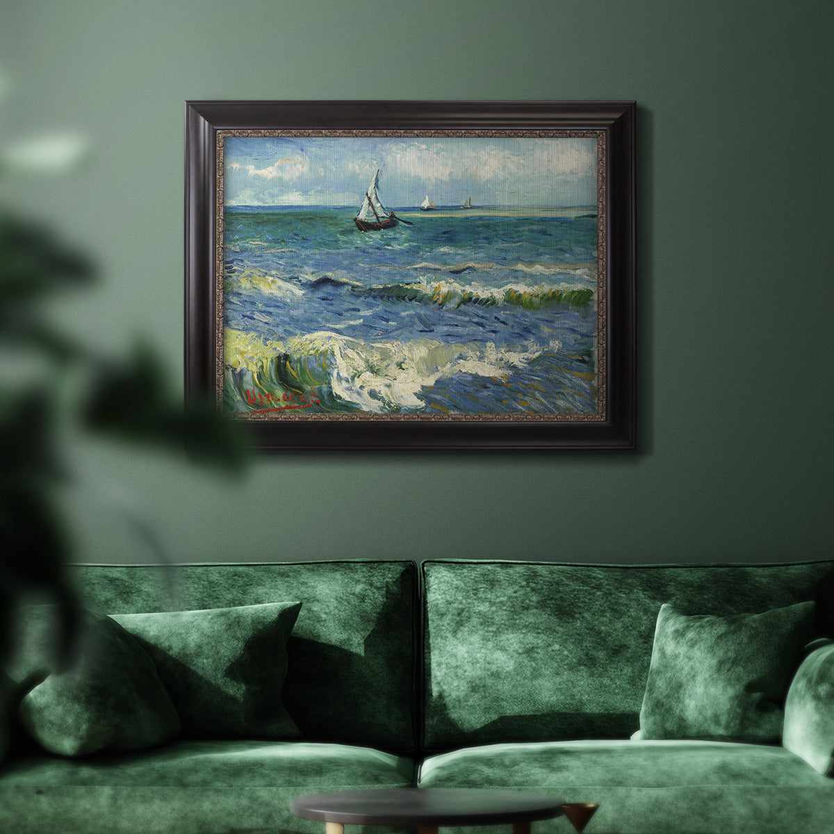 The Sea at Les Saintes - Ornate Framed Canvas Print