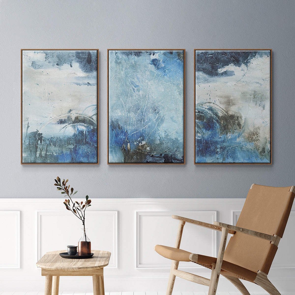 Coastal Seas I - Floater Framed Canvas Set