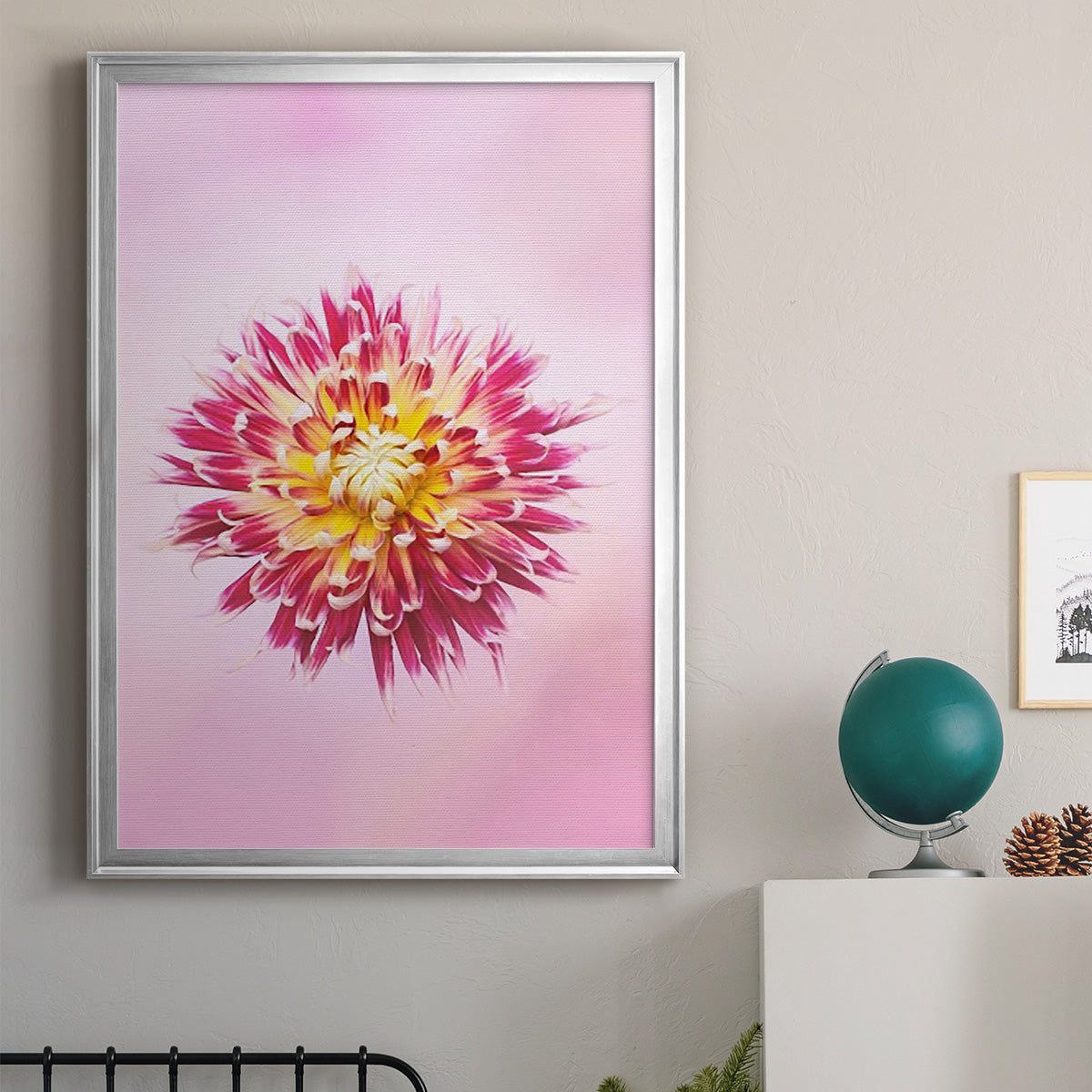 Exotic Flower Burst I - Modern Framed Canvas Print