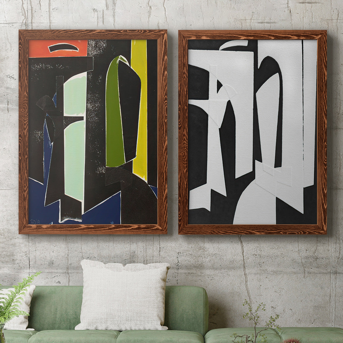 Spanish Arches - Premium Framed Canvas 2 Piece Set - Ready to Hang