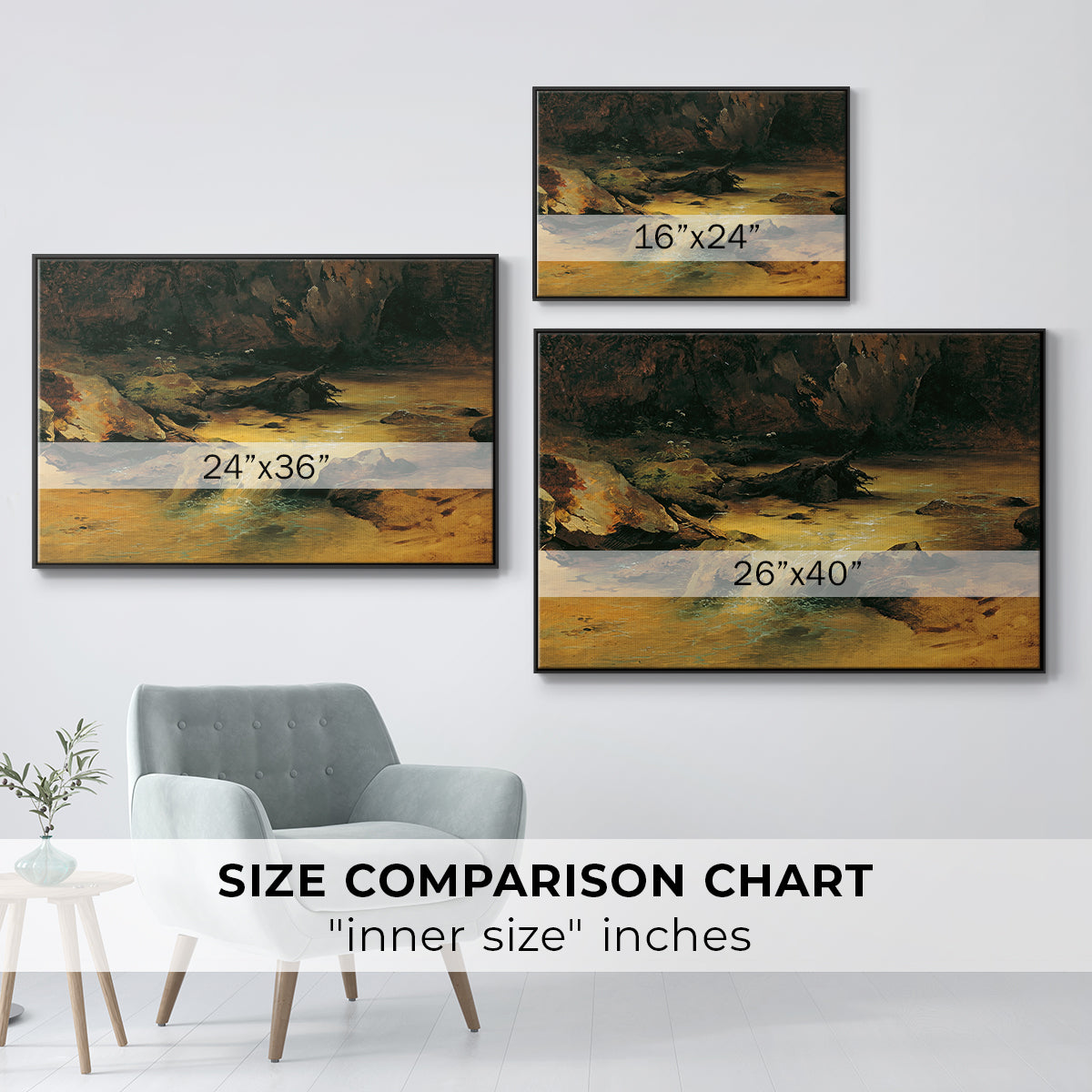 Wildbach (Wild Stream) - Floater Framed Canvas Print