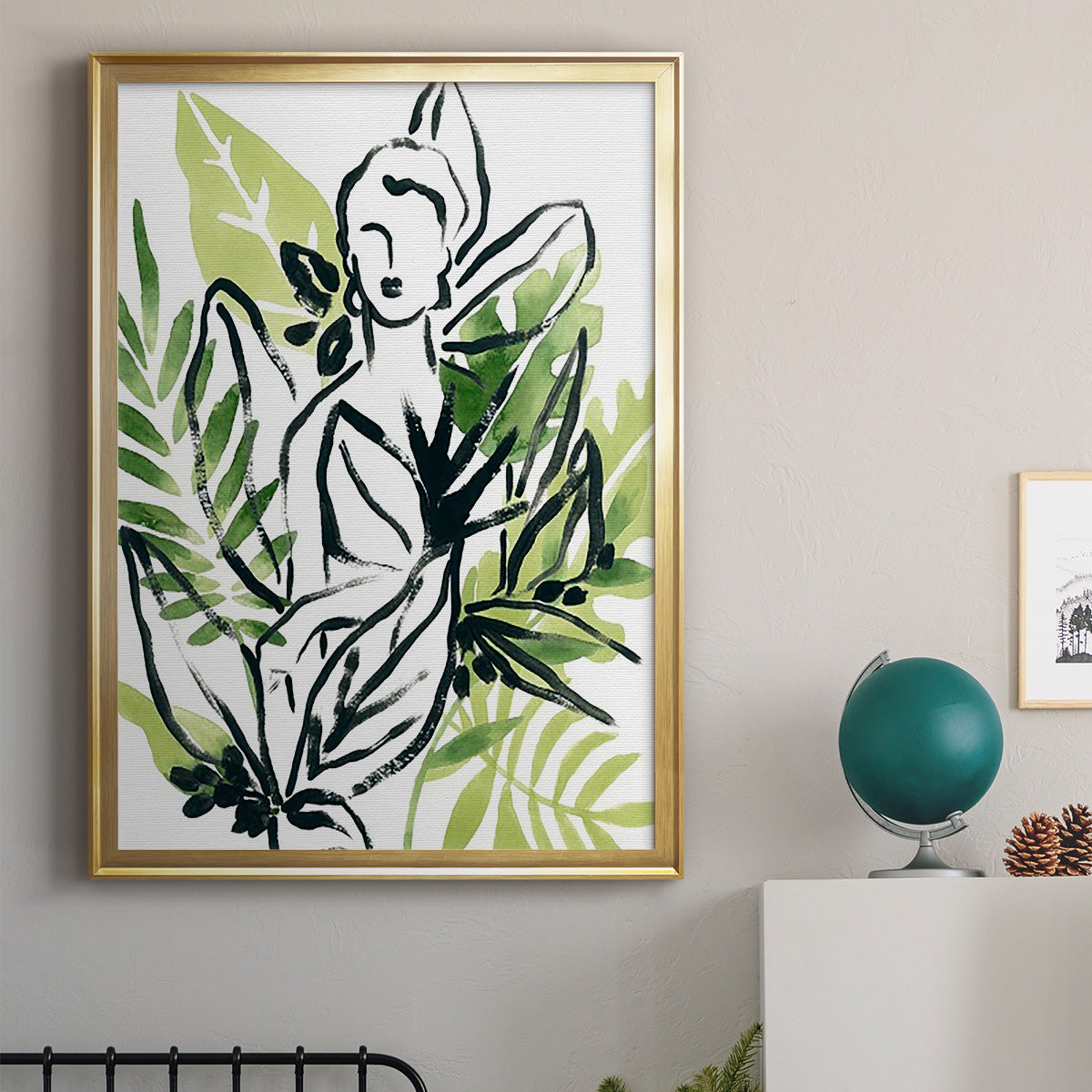 Tropical Sketchbook I - Modern Framed Canvas Print