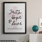 Faith Hope and Love Cross - Modern Framed Canvas Print