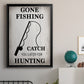 Gone Fishing - Modern Framed Canvas Print