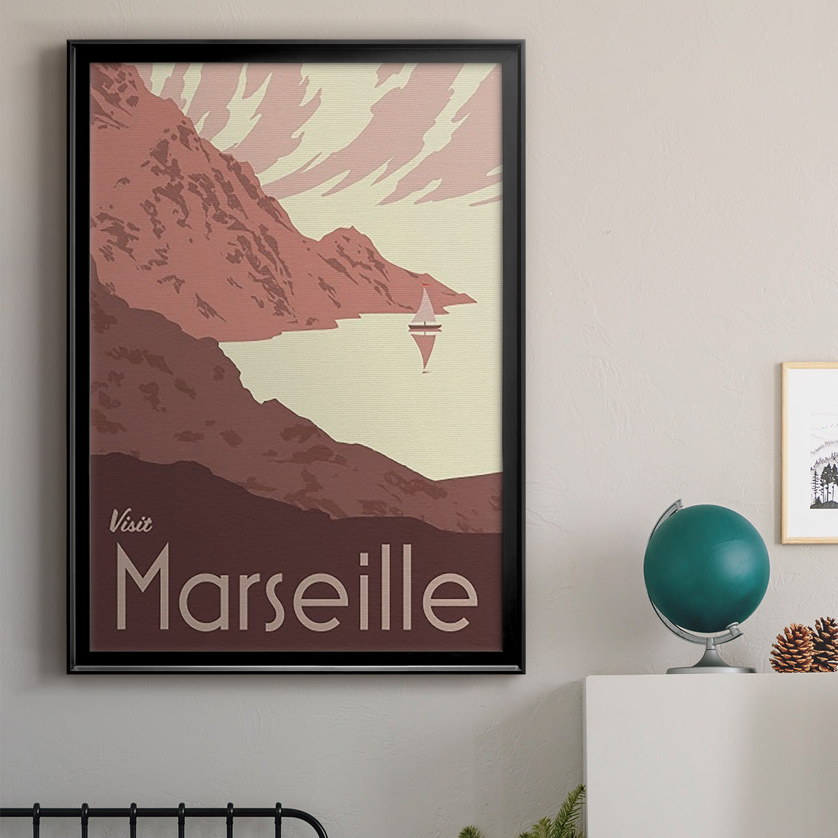 French Coast I - Modern Framed Canvas Print