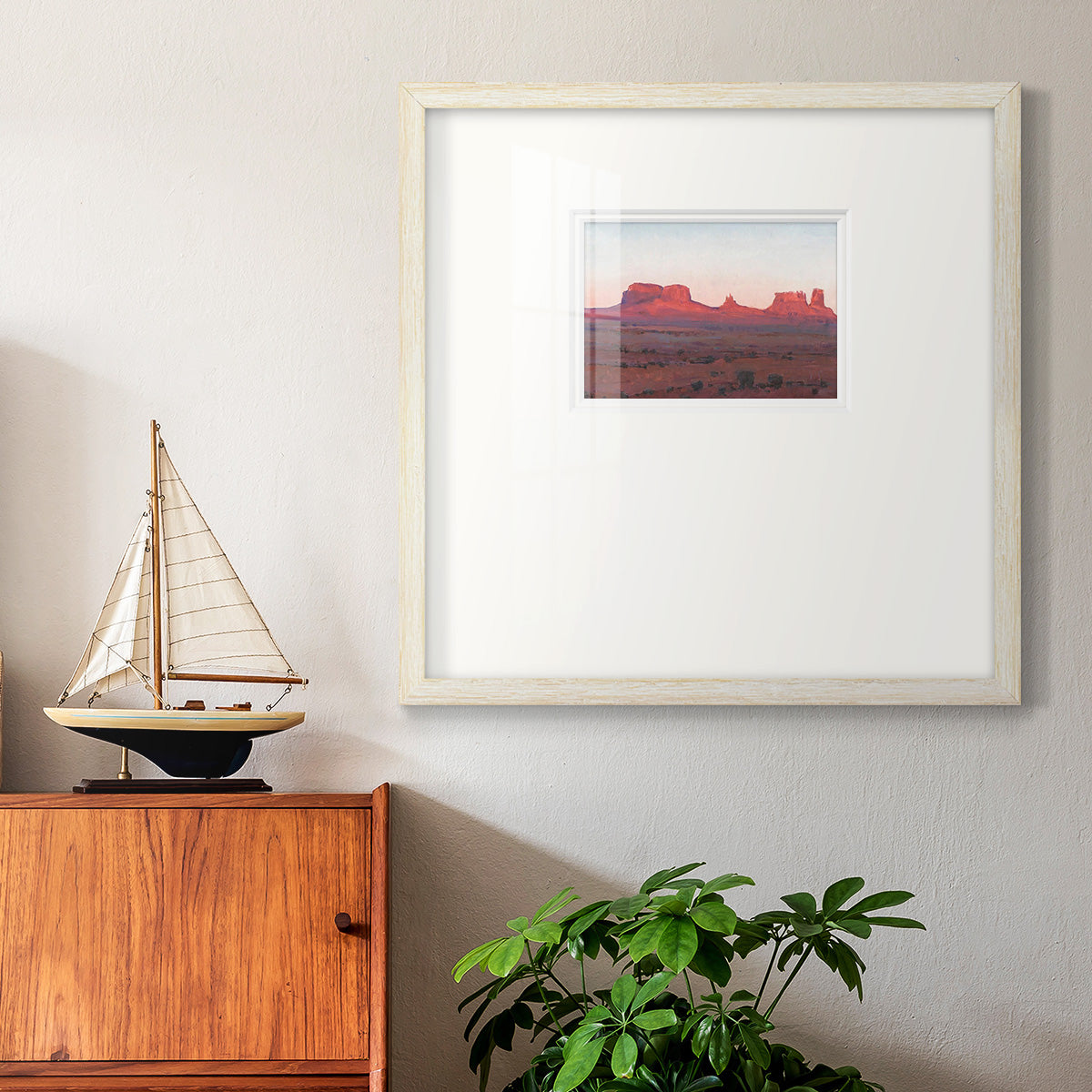 Red Rocks at Dusk II Premium Framed Print Double Matboard