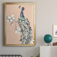 Peacock in Gold III - Modern Framed Canvas Print