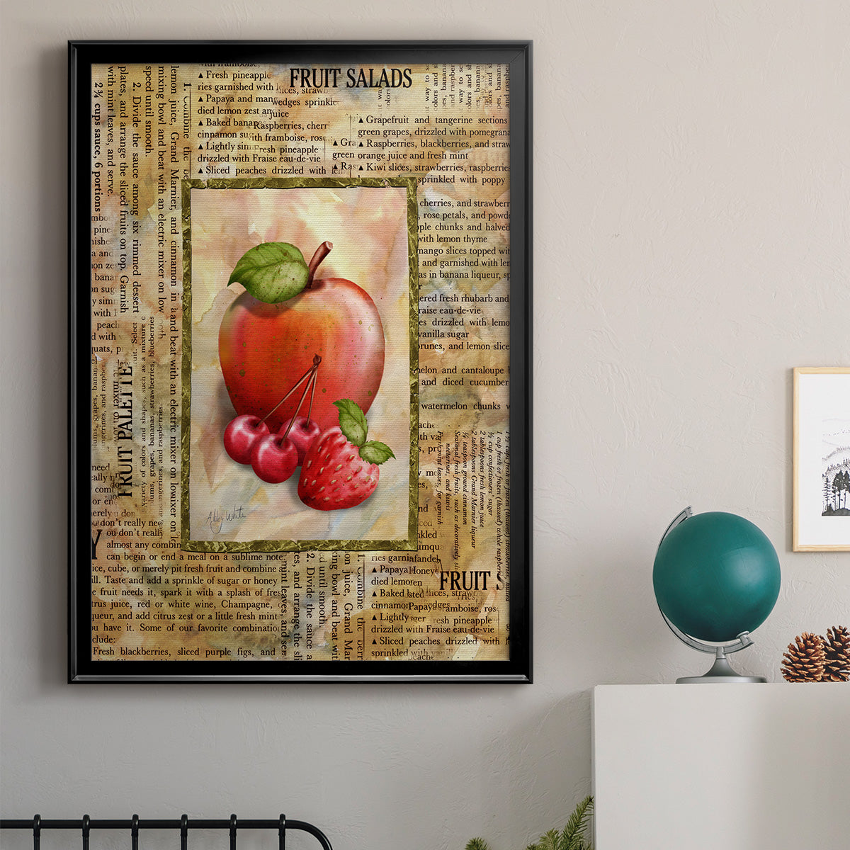Mixed Fruit I - Modern Framed Canvas Print