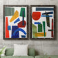 Colorful Shapes I - Premium Framed Canvas 2 Piece Set - Ready to Hang