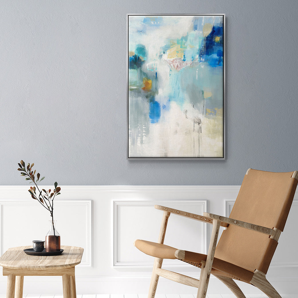 Celeste Motion I - Framed Premium Gallery Wrapped Canvas L Frame - Ready to Hang