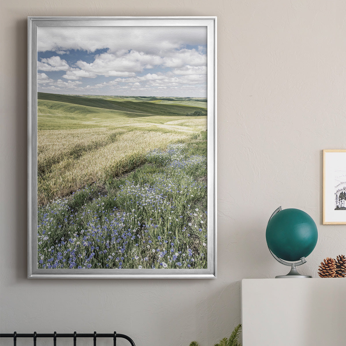 Wildflower Farm - Modern Framed Canvas Print