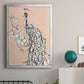 Peacock in Gold II - Modern Framed Canvas Print