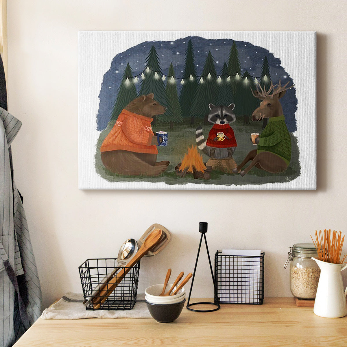 Campfire Hot Chocolate Premium Gallery Wrapped Canvas - Ready to Hang