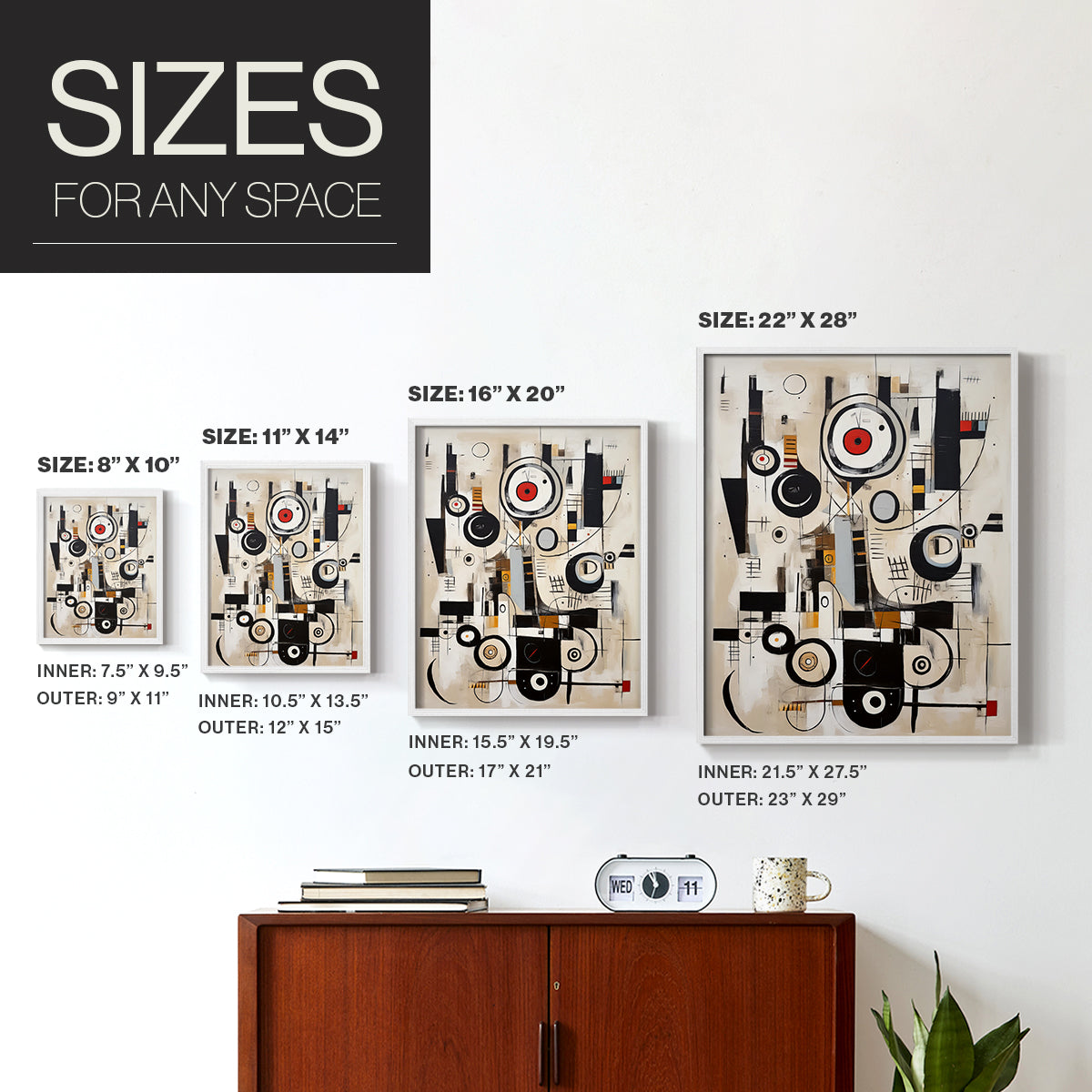 Abstract Series CLXVIII - Restickable Framed Art Set