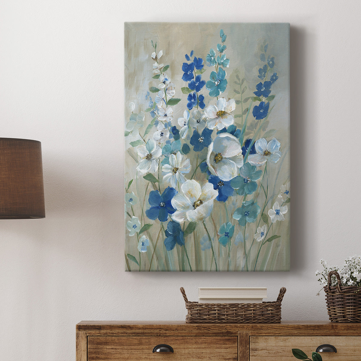 Blue Garden I Premium Gallery Wrapped Canvas - Ready to Hang