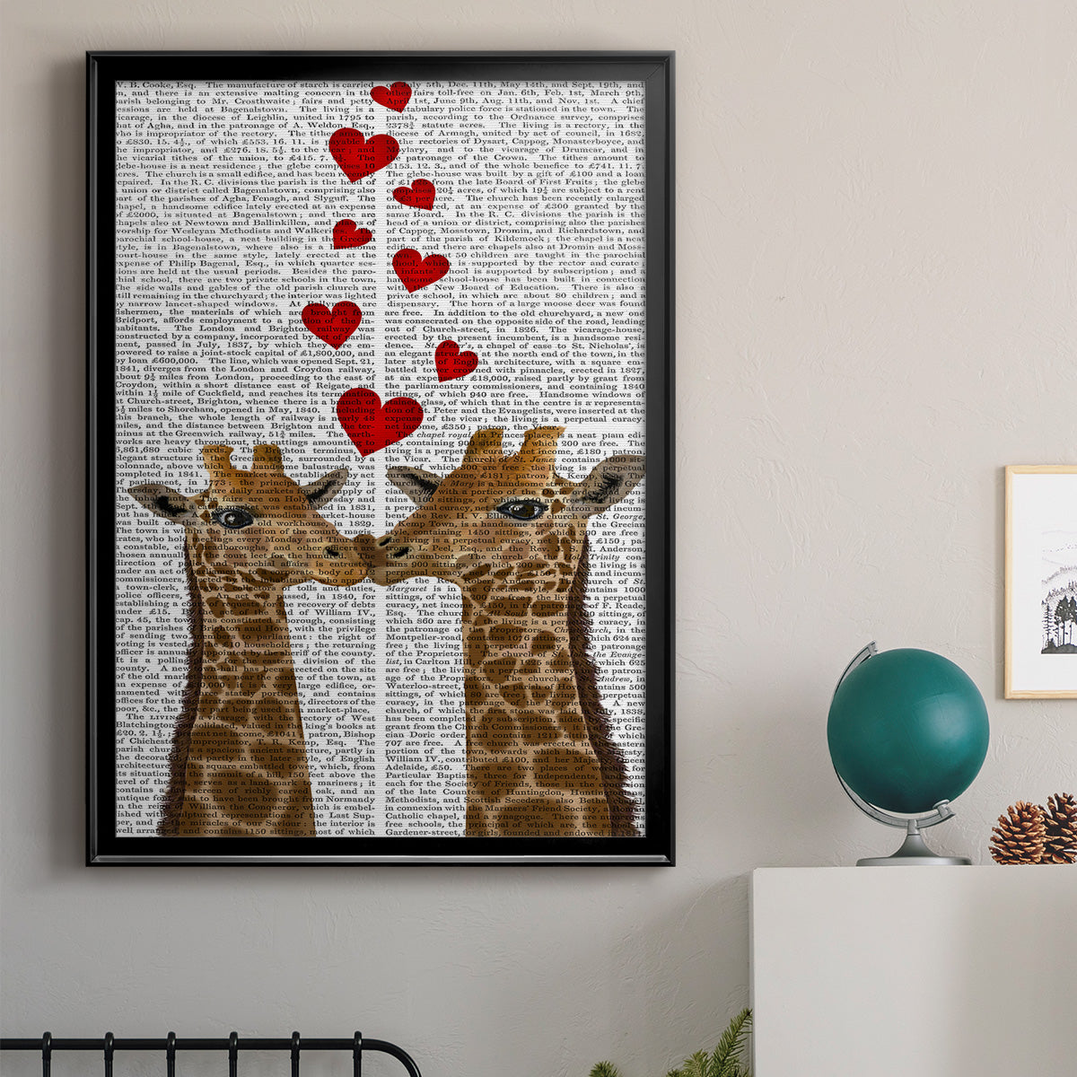 Love is in the Air Collection B - Modern Framed Canvas Print