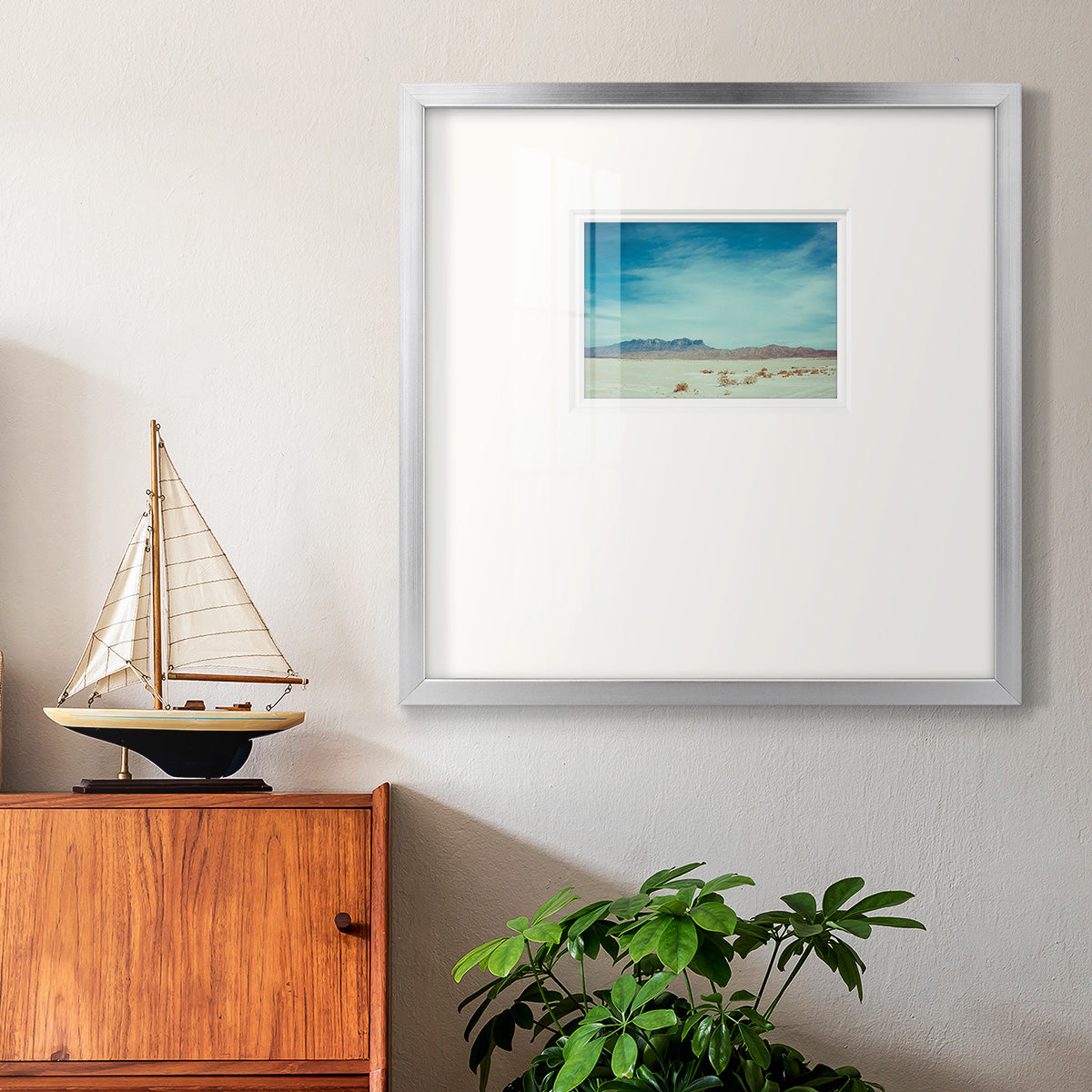 Salt Flat Walk II Premium Framed Print Double Matboard