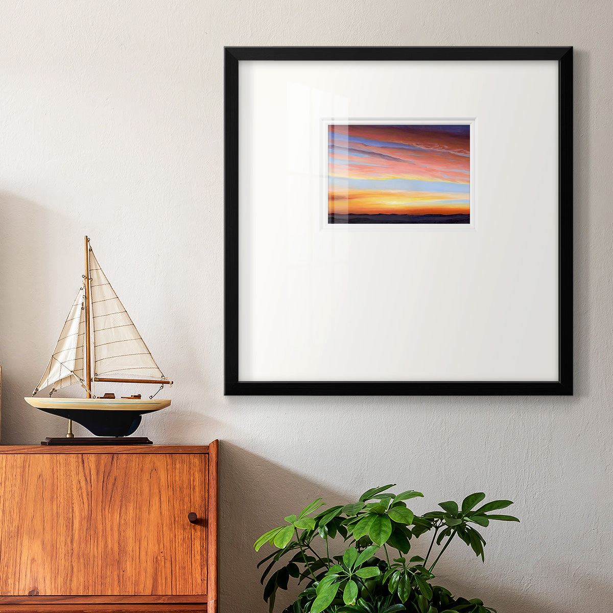 Ignited Dusk III Premium Framed Print Double Matboard