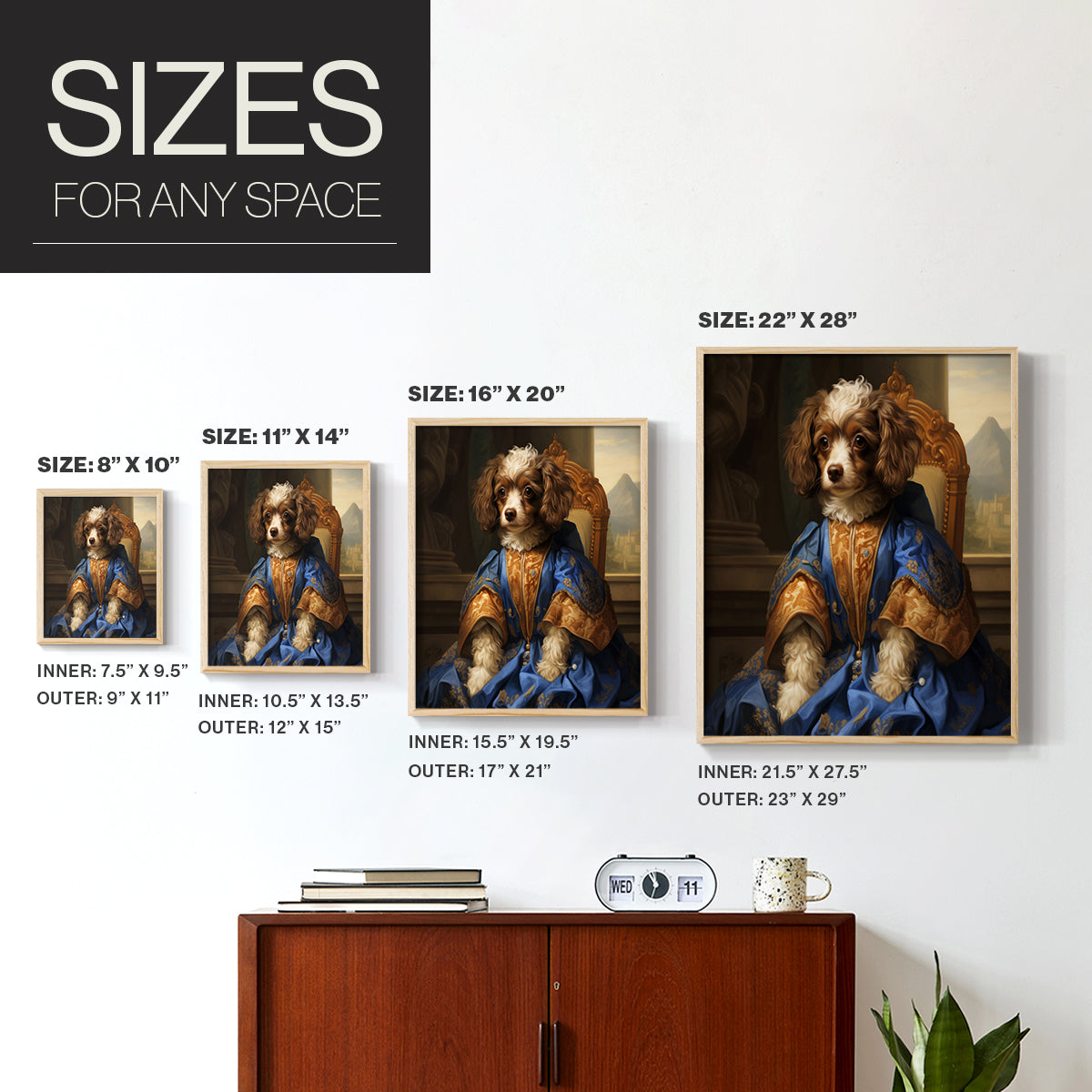 Royal Animals Series LIX - Restickable Framed Art Set
