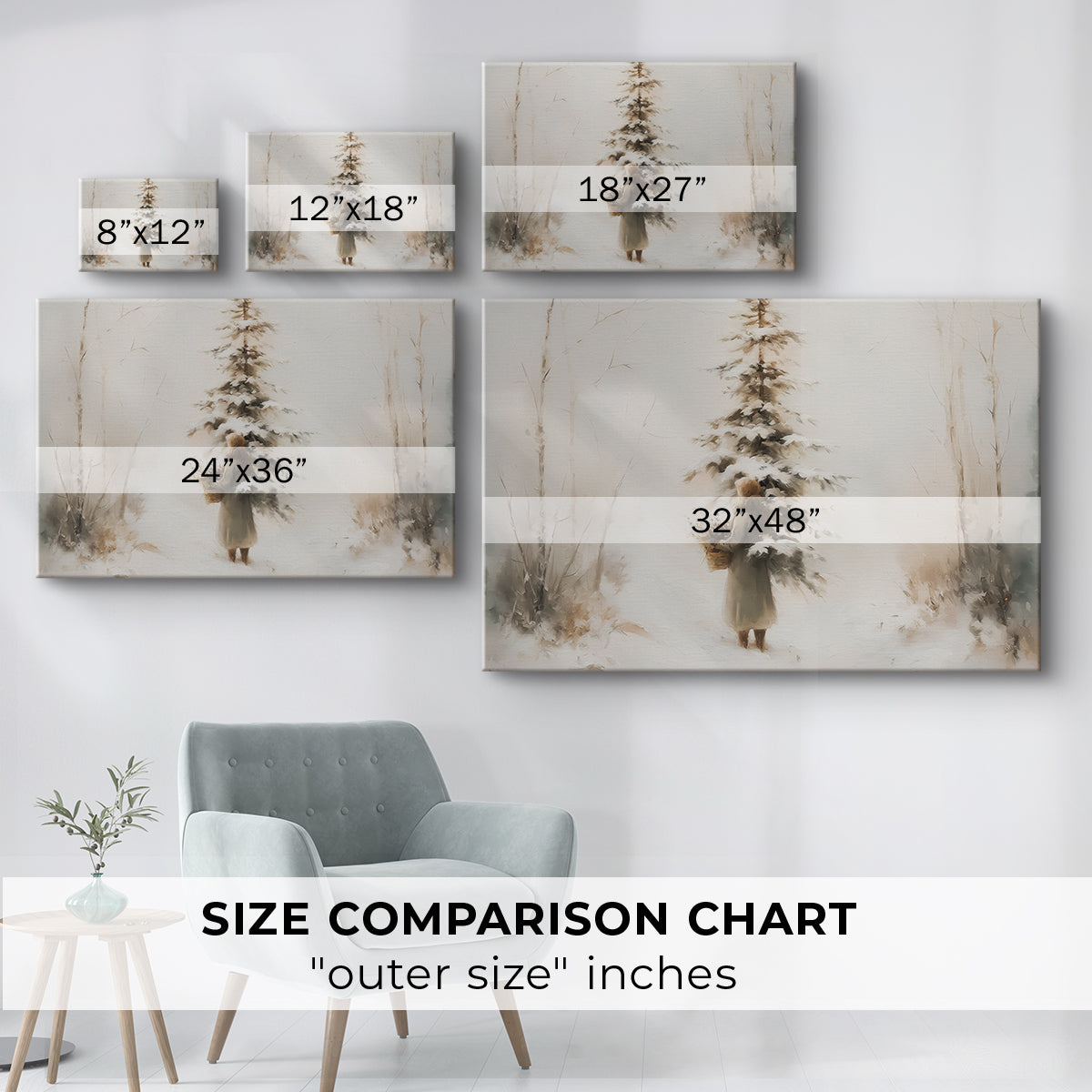 Frostlit Star Lane - Canvas Art Print