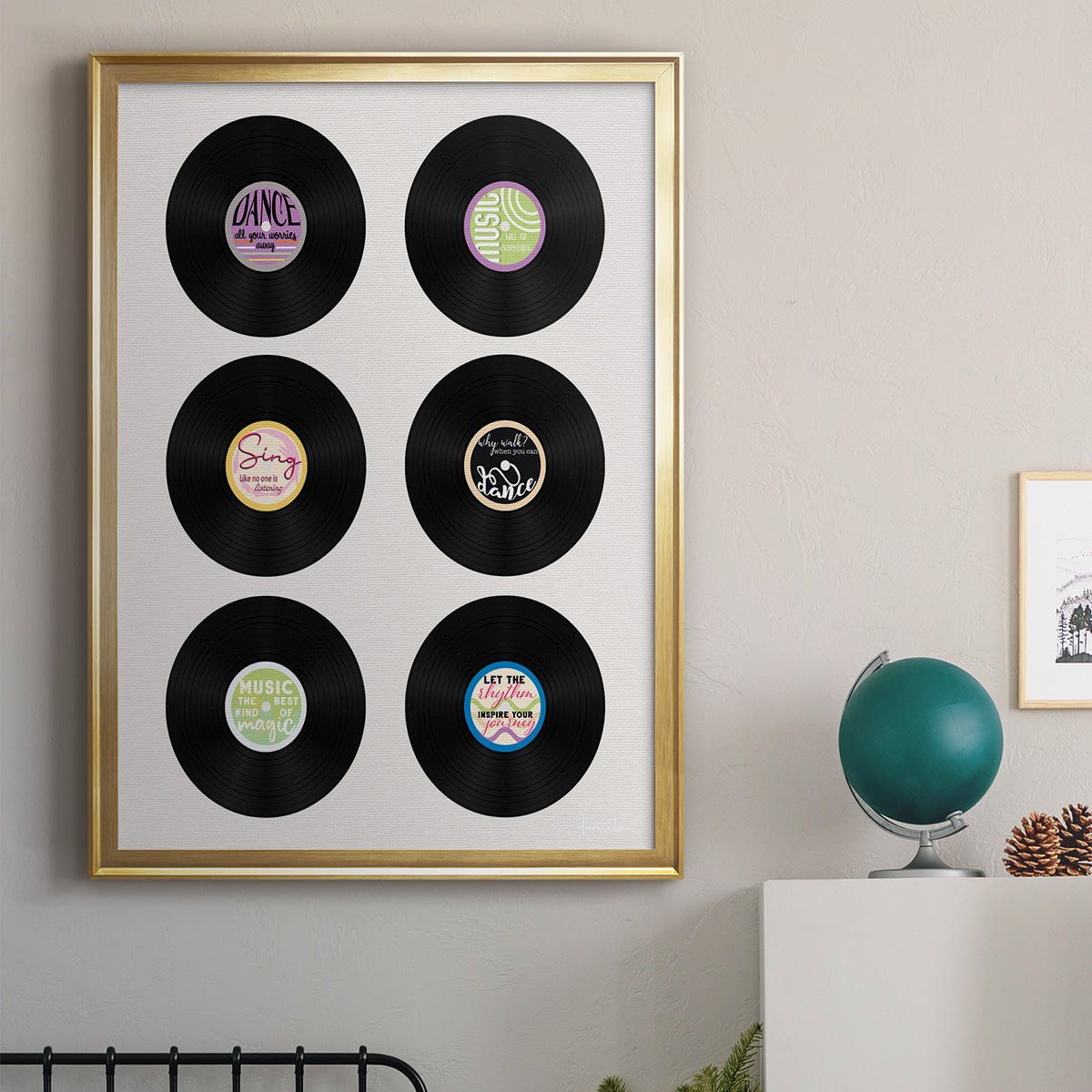 Vinyl Inspiration - Modern Framed Canvas Print