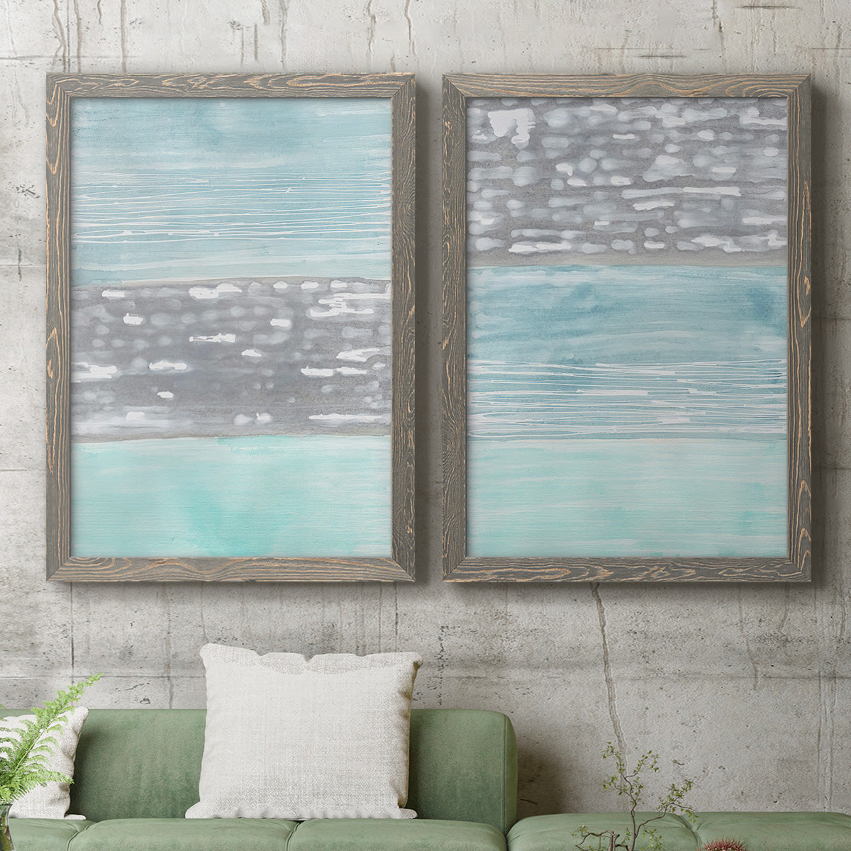 Hydrusphere I - Premium Framed Canvas 2 Piece Set - Ready to Hang