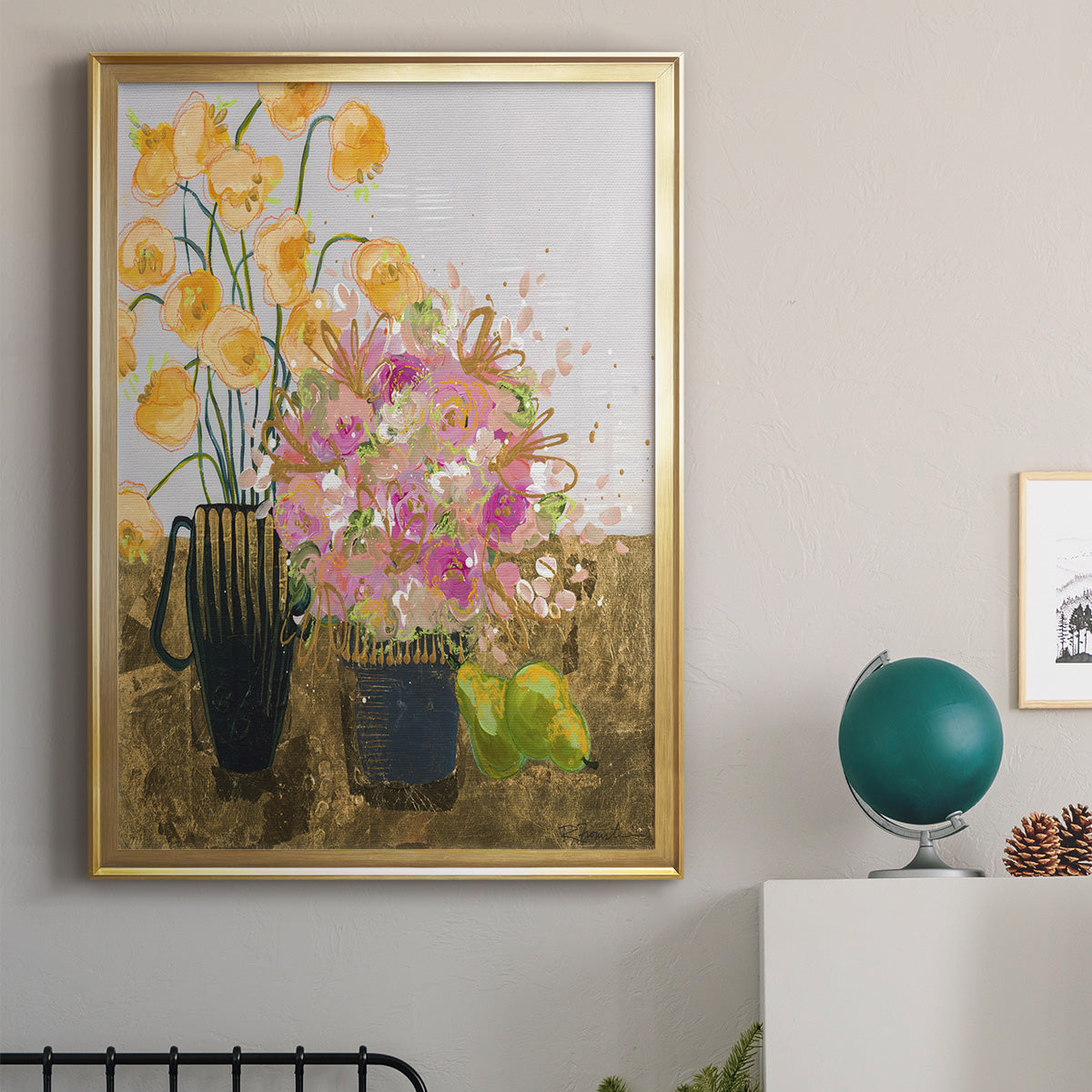 Not So Still Life - Modern Framed Canvas Print