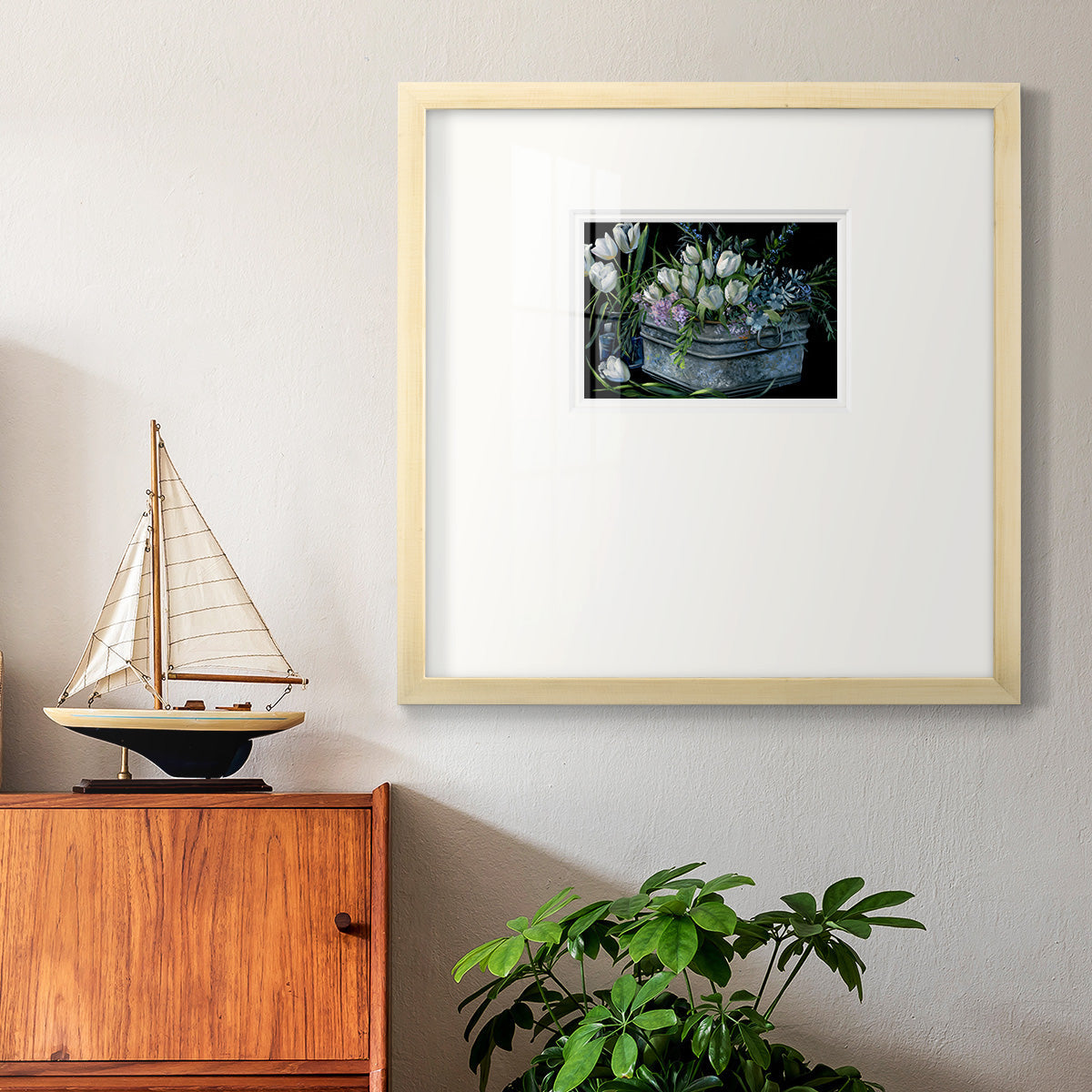 Wild Tulips Premium Framed Print Double Matboard