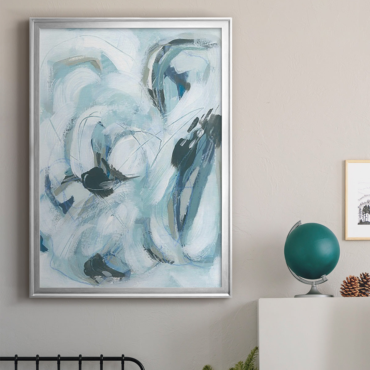Fluid Receptor I - Modern Framed Canvas Print