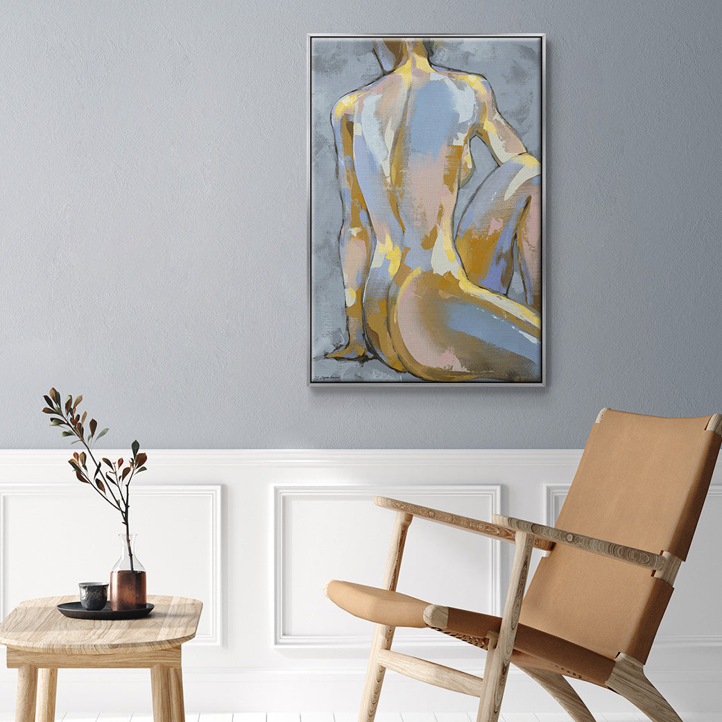 Grey Maiden II - Floater Framed Canvas Print