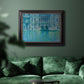 Impressionist Venetian palace waterfront scene by Claude Monet in an ornate black frame with gilded inner detail displayed in a dark-toned interior setting.
