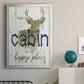 Happy Place Cabin - Modern Framed Canvas Print