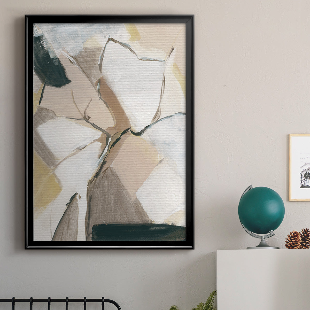 Marble Lines I - Modern Framed Canvas Print