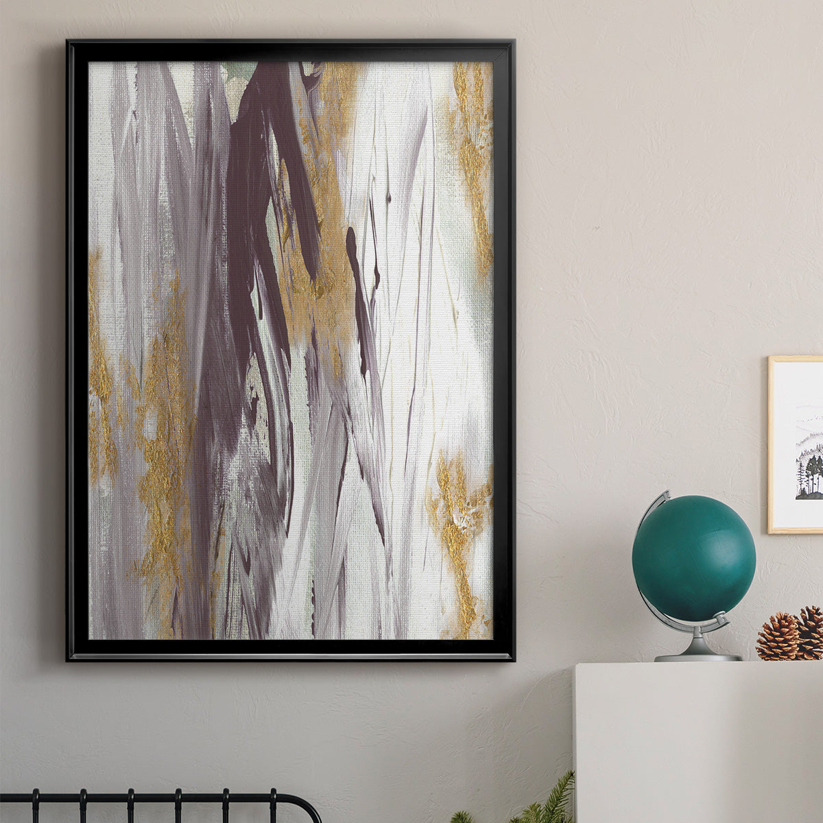 Tumultuous Amethyst I - Modern Framed Canvas Print