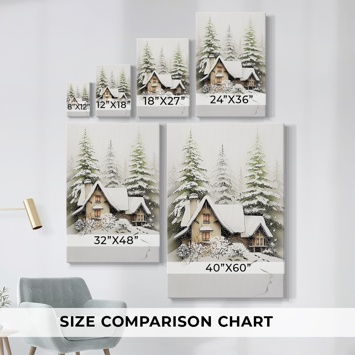 Silver Evergreen Parish - Canvas Art Print